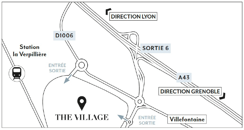 The Village Outlet - Plan accès